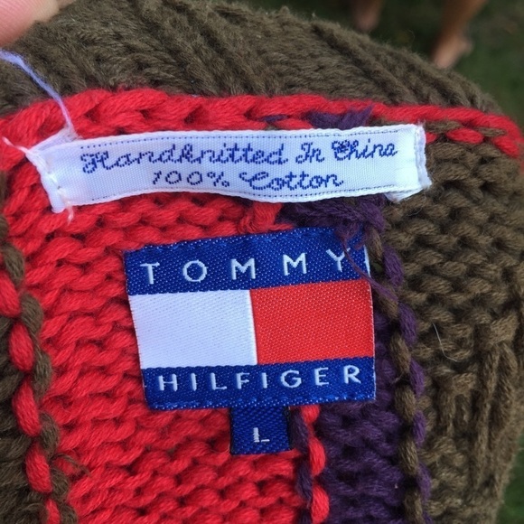 Tommy Hilfiger Striped Handknitted Sweater Men’s Large - Picture 6 of 7